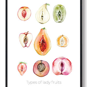Types of lady fruits - Vagina plakat