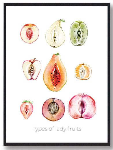 Types of lady fruits - Vagina plakat