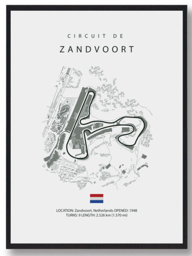 Zandvoort - Formel 1 lys plakat