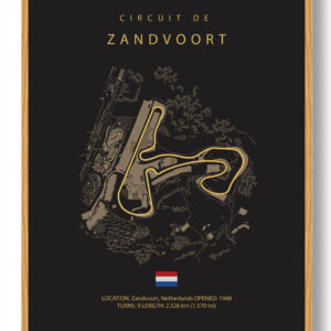 Zandvoort - Formel 1 mørk plakat