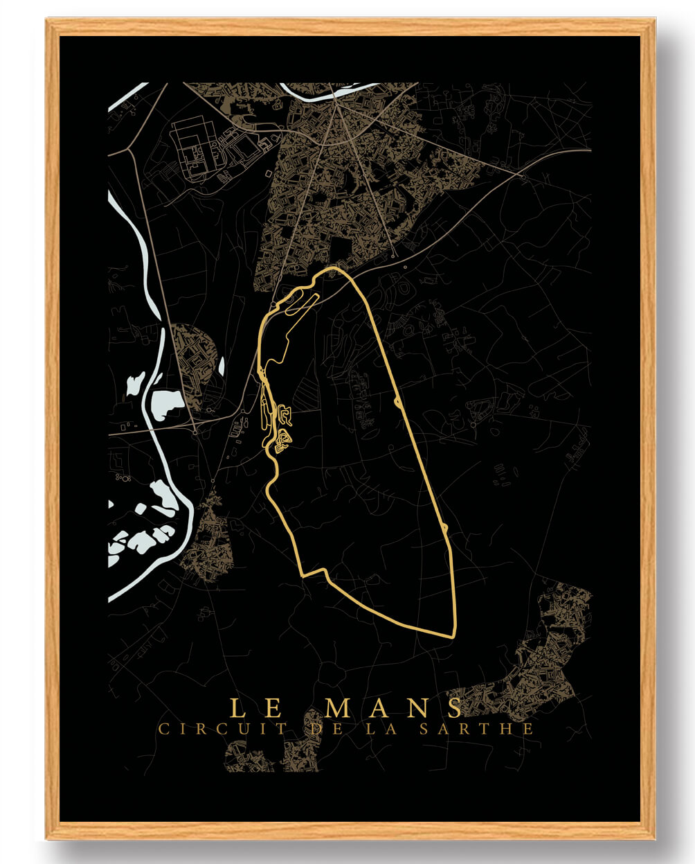Le Mans Racerløb Mørk Plakat Størrelse L 50x70cm B2 Fra Plakatdyr