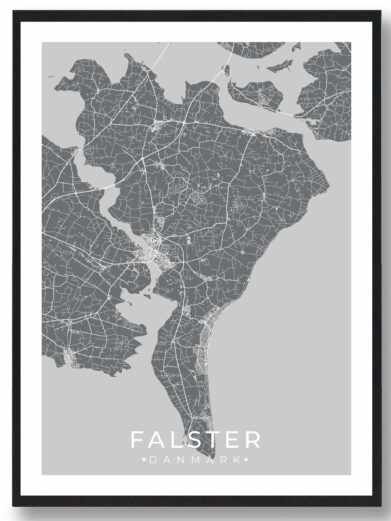 Falster plakat - grå