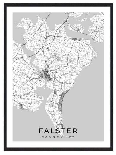 Falster plakat - hvid