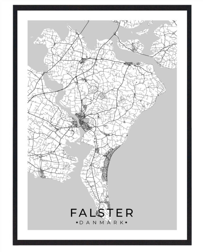 Falster plakat - hvid