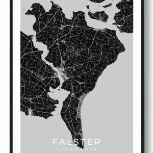 Falster plakat - sort
