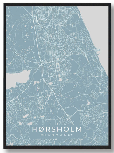 Hørsholm plakat - lyseblå