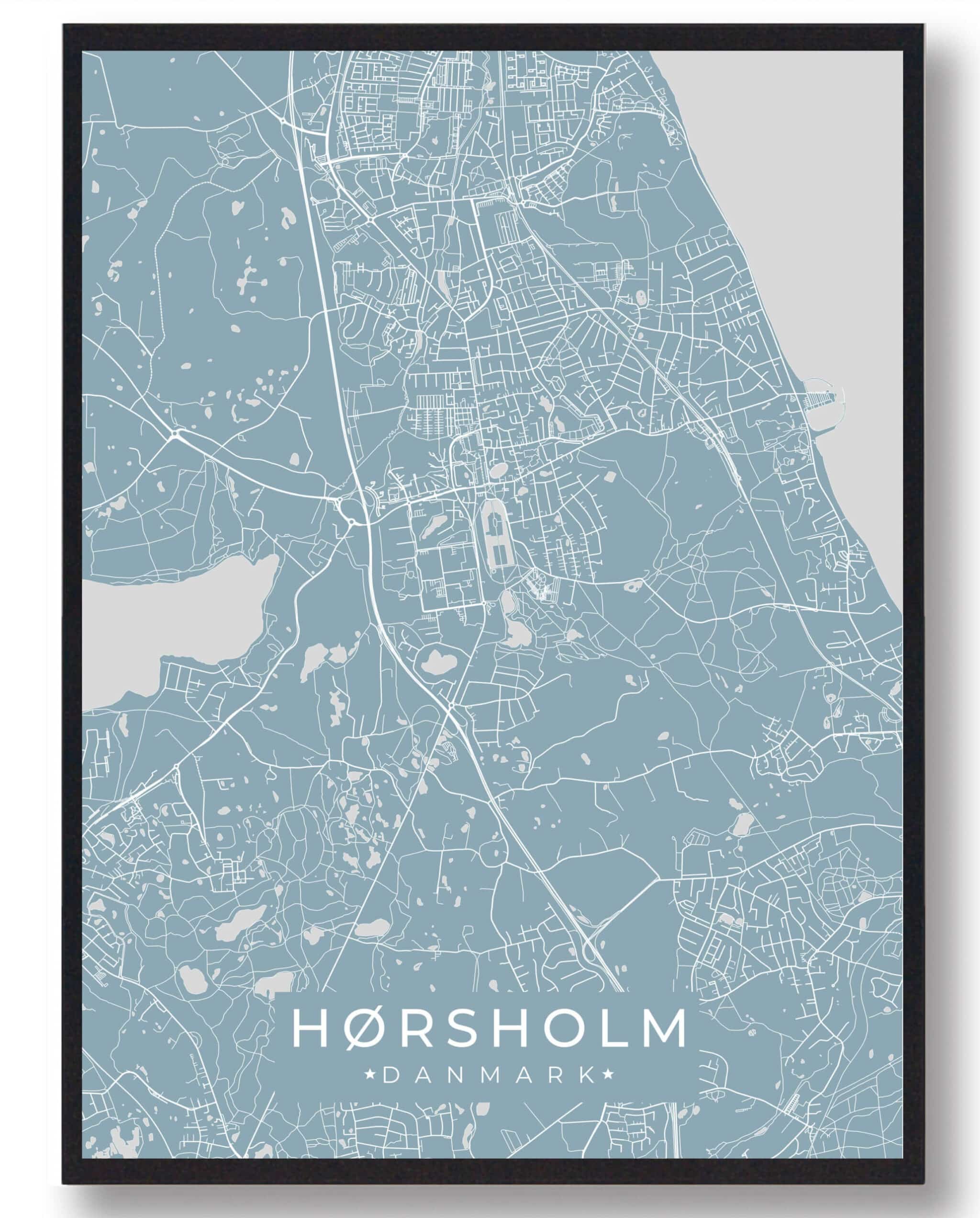 Hørsholm plakat - lyseblå