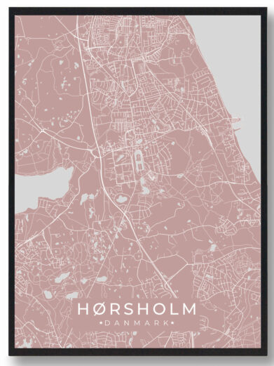 Hørsholm plakat - lyserød
