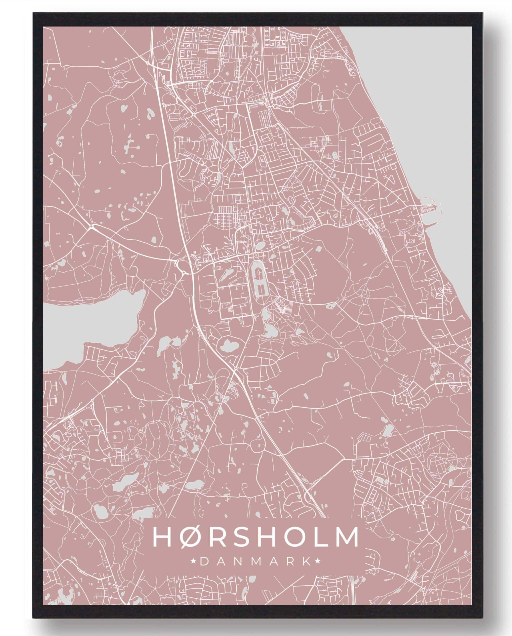 Hørsholm plakat - lyserød