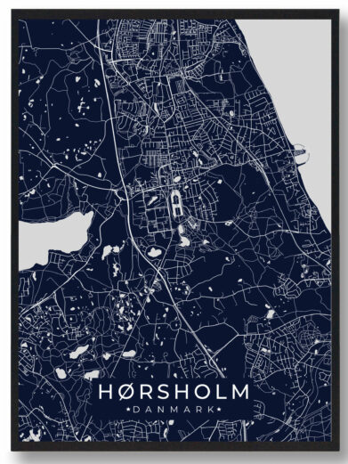 Hørsholm plakat - mørkeblå