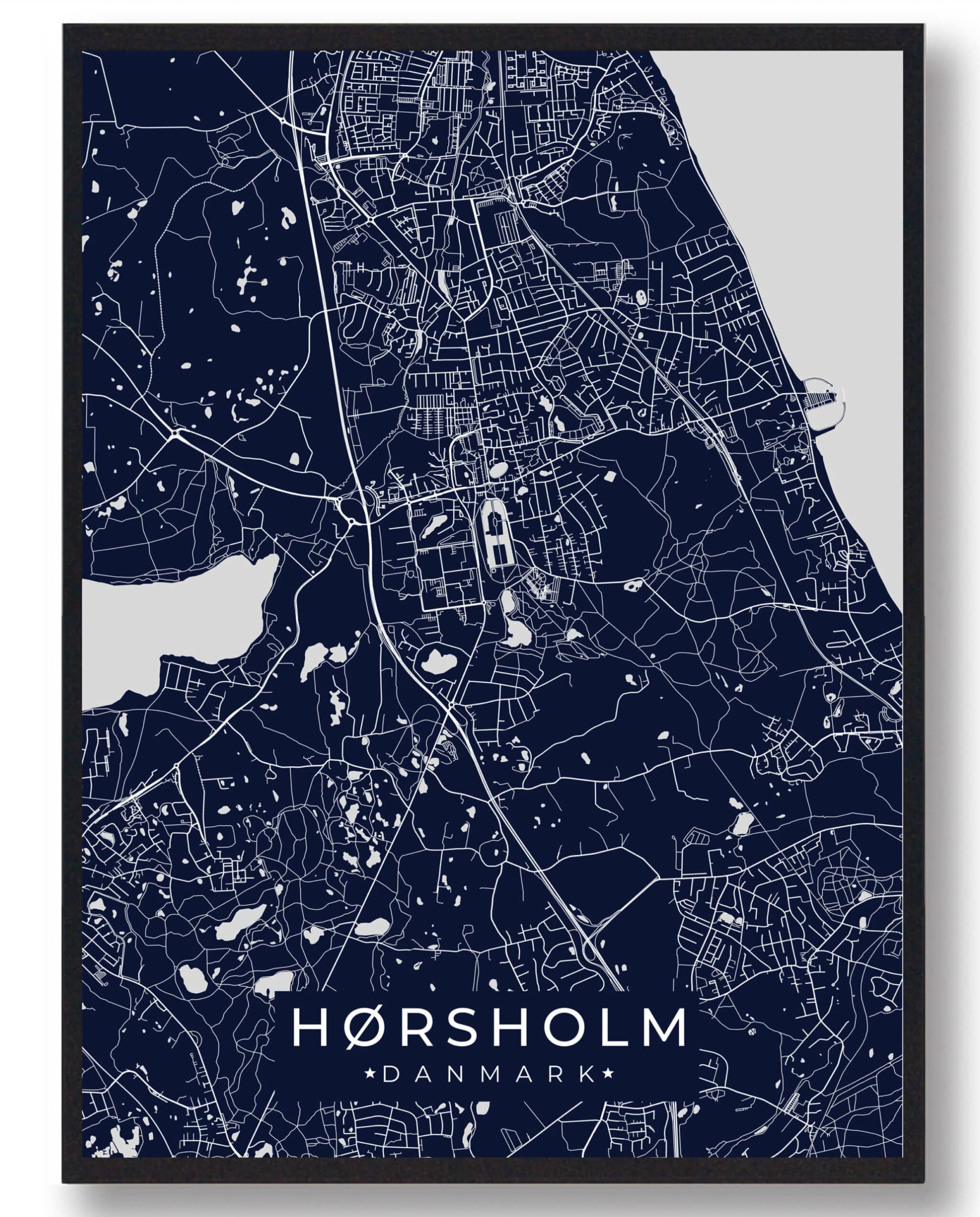 Hørsholm plakat - mørkeblå