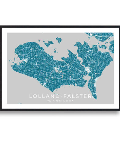 Lolland-Falster plakat - blå