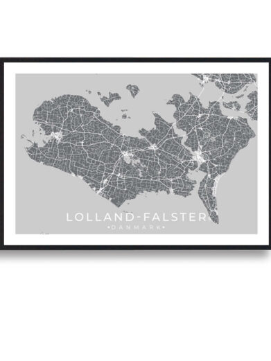 Lolland-Falster plakat - grå