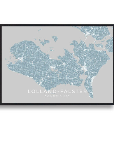 Lolland-Falster plakat - lyseblå