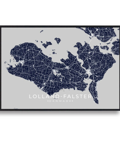 Lolland-Falster plakat - mørkeblå
