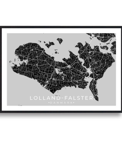Lolland-Falster plakat - sort
