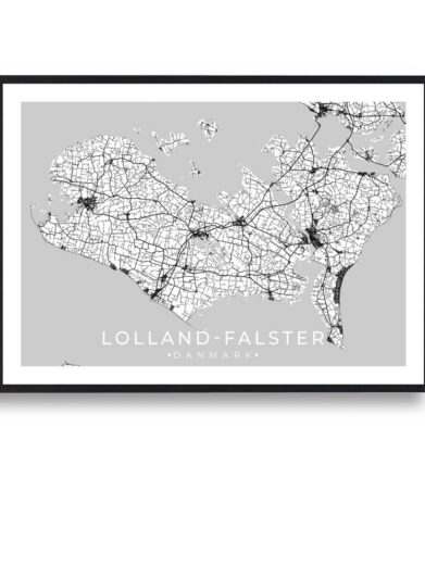 Lolland-Falster plakat - hvid