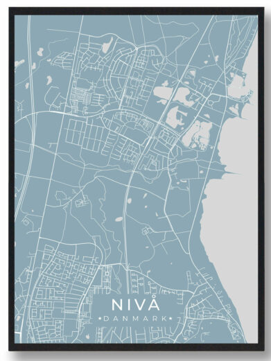 Nivå plakat - lyseblå