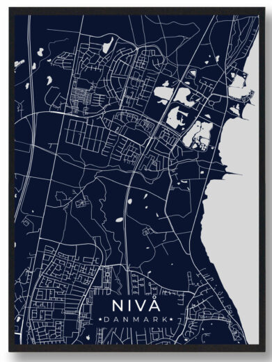 Nivå plakat - mørkeblå