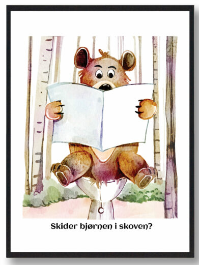 Skider bjørnen i skoven - plakat