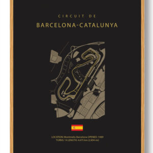 Barcelona-Catalunya - Formel 1 mørk plakat