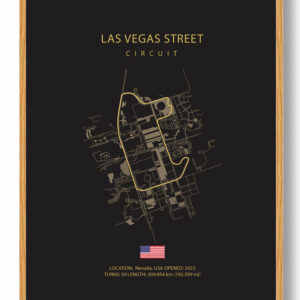 Las Vegas Street - Formel 1 mørk plakat