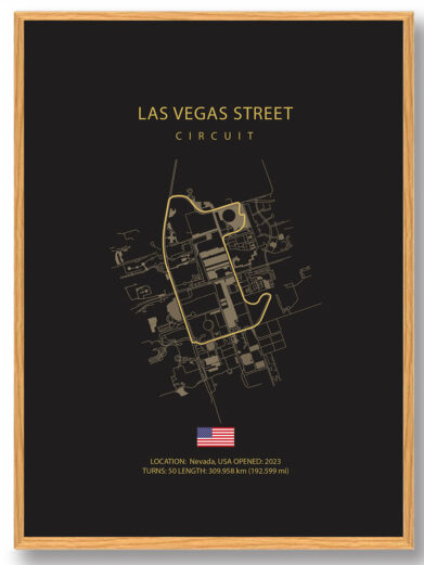 Las Vegas Street - Formel 1 mørk plakat