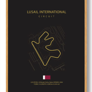 Lusail International Circuit - Formel 1 mørk plakat