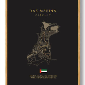 Yas Marina Circuit - Formel 1 mørk plakat