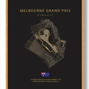 Melbourne Grand Prix - Formel 1 mørk plakat