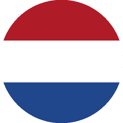 Hollandsk fodboldplakat design. Rød, hvid og blå cirkel. Perfekt til stadion og fodboldfans!