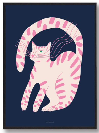 Lyserød kat - katteplakat