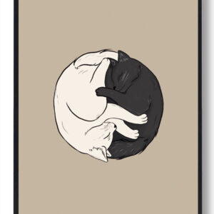 Yin og Yang - katteplakat