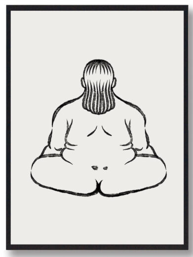 Yoga plakat - kvinde meditere