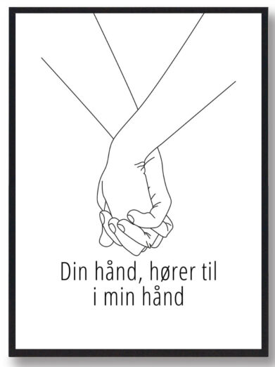 Din hånd, hører til i min hånd - plakat