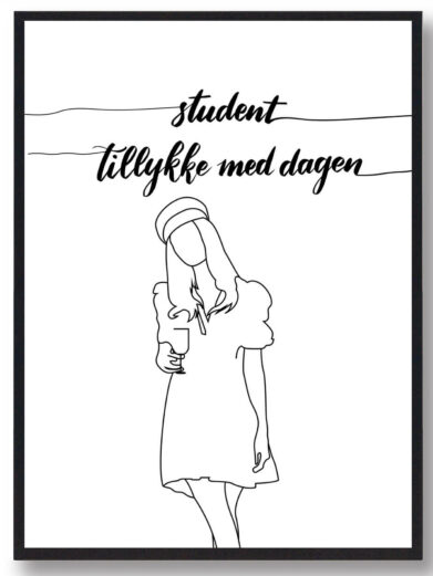 Tillykke med dagen - studenterplakat