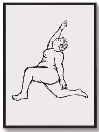 Yoga plakat - mand i stræk