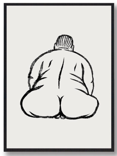 Yoga plakat - mand meditere