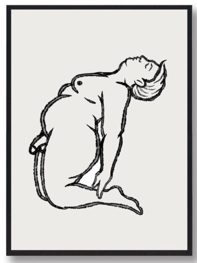 Yoga plakat - mand bøjer sig bagover