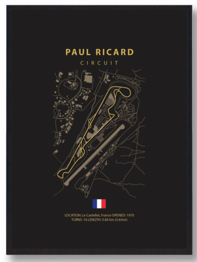 Circuit Paul Ricard - Formel 1 mørk plakat