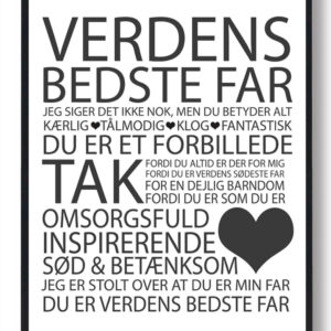 Verdens bedste far plakat