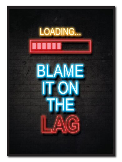 Loading - neon blå gamerplakater