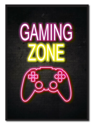 Gaming zone - neon gamerplakater