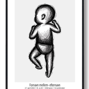 1:1 Fødselsplakat
