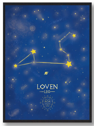 Stjernebillede løven - blå