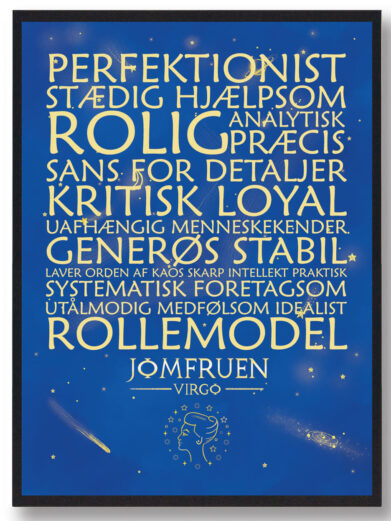 Stjernebillede jomfruen – blå