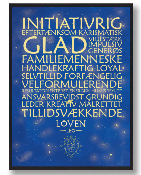 Stjernebillede løven – blå