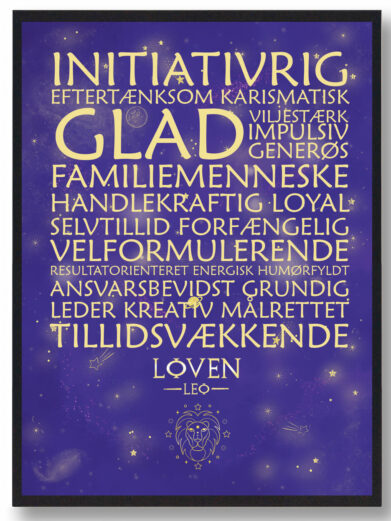 Stjernebillede løven – lilla