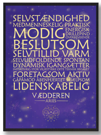Stjernebillede vædderen – lilla