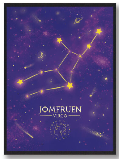 Stjernebillede jomfruen - lilla